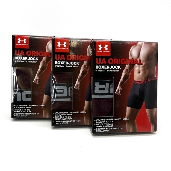 Under Armour UA Original BoxerJock 6” Boxer Brief x 3 Size 4XL Purple New NWT - Picture 7 of 7